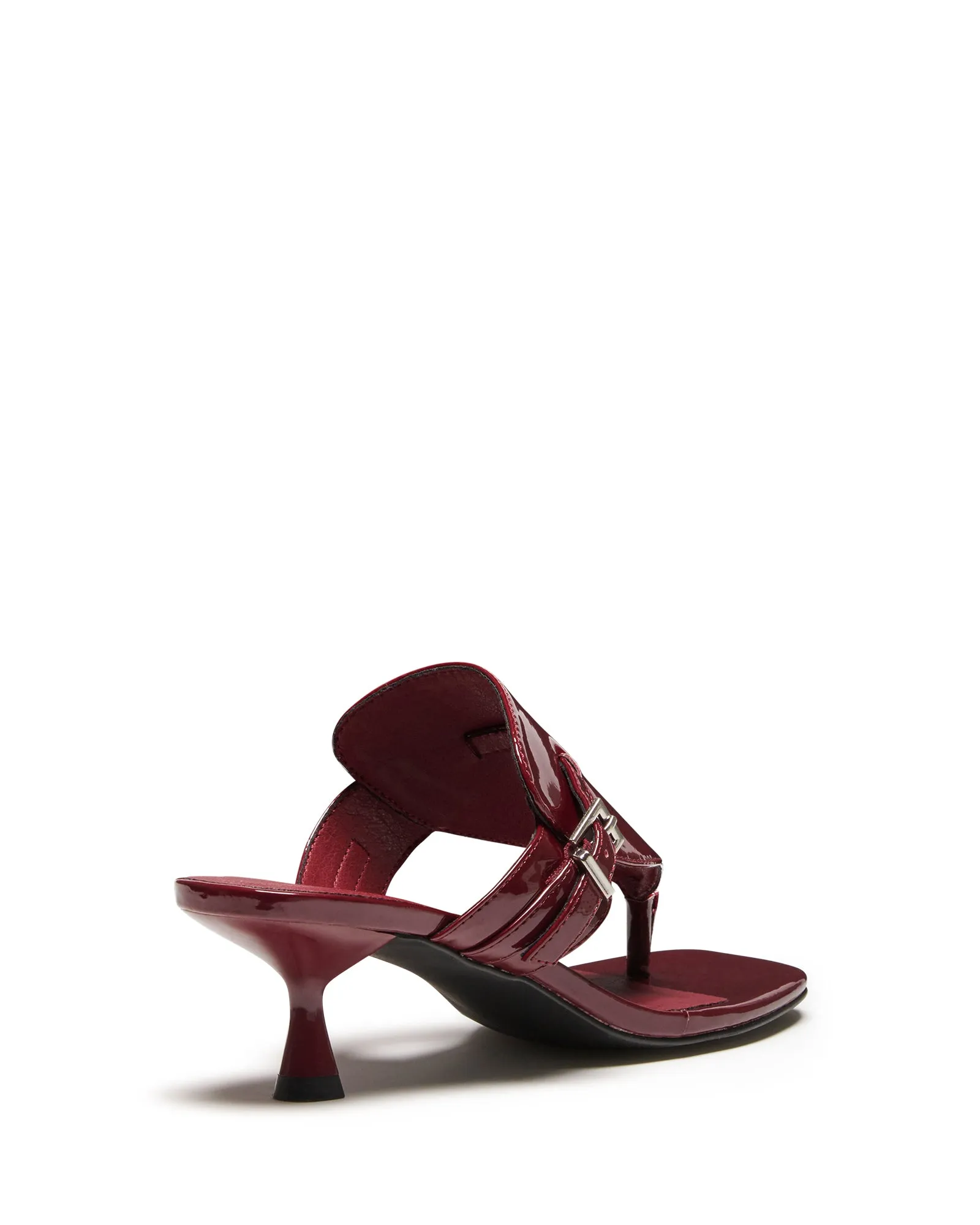 Locked Thong Heel Cherry Patent