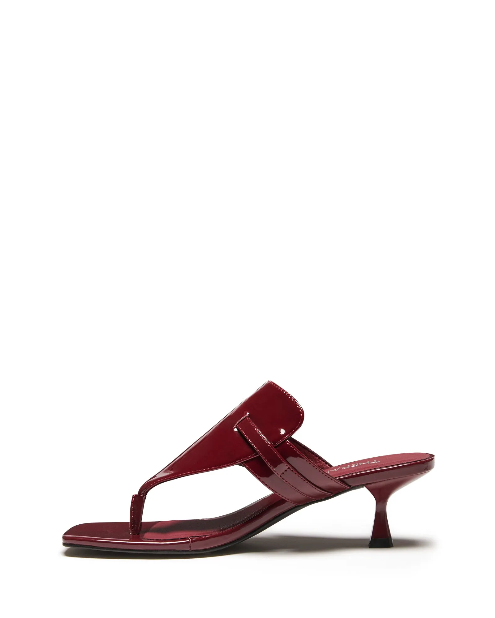 Locked Thong Heel Cherry Patent