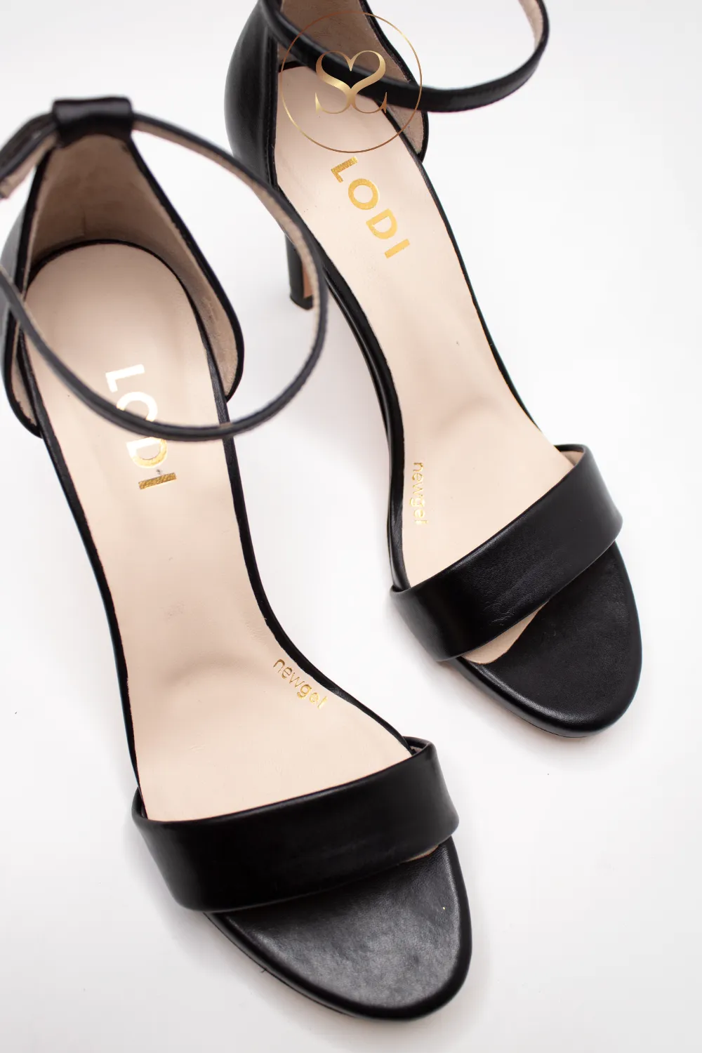 LODI IGOR-X BLACK HIGH HEEL SANDALS