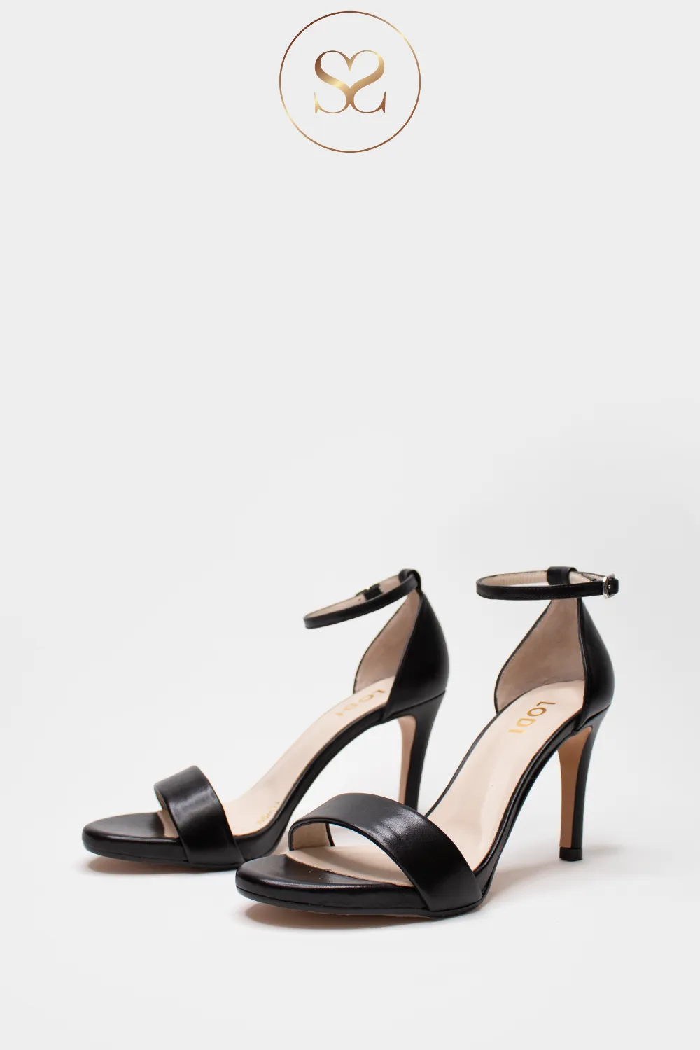 LODI IGOR-X BLACK HIGH HEEL SANDALS