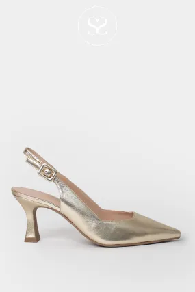 LODI JUCO GOLD SLINGBACK MID-HEEL COURT SHOES