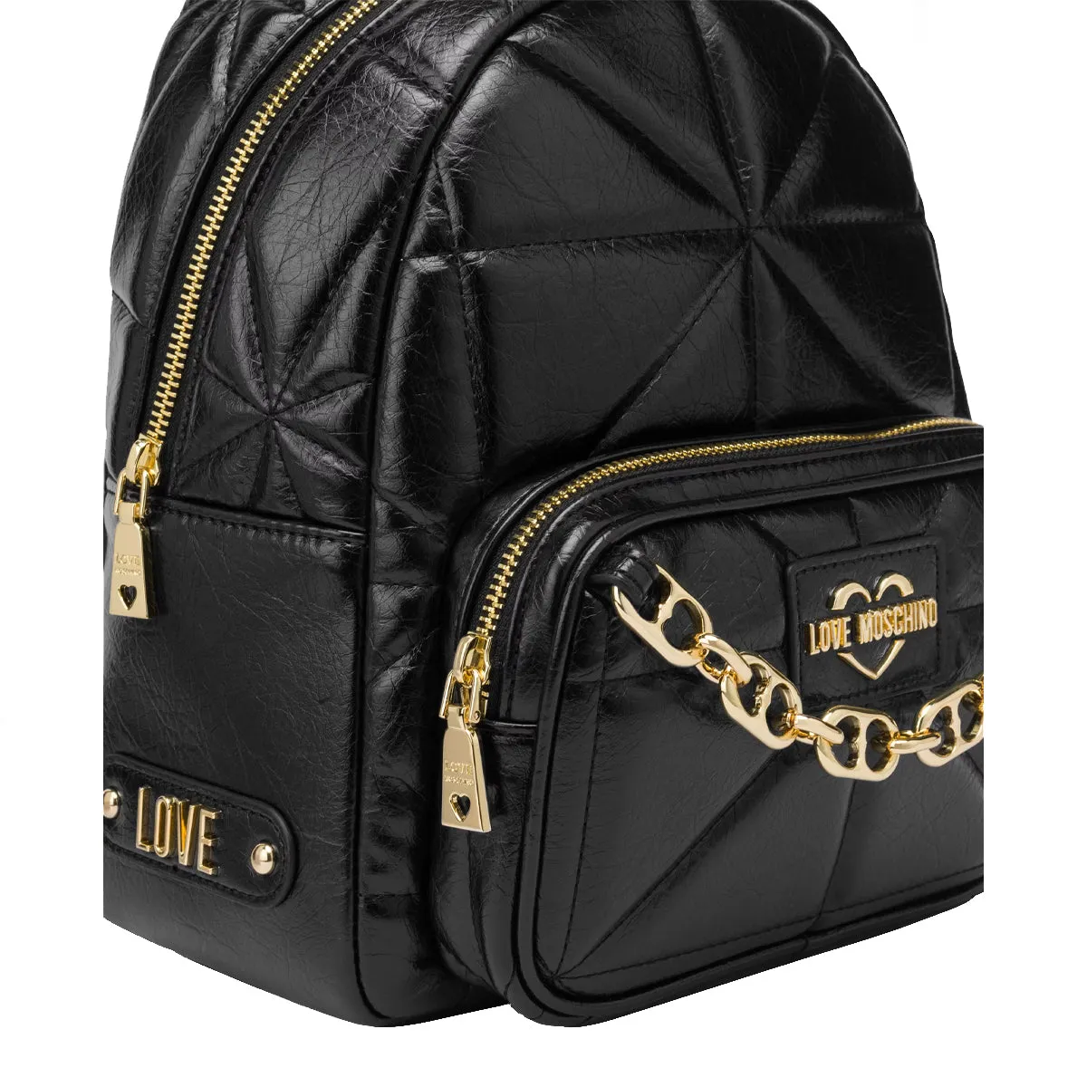 Love Moschino Ziano Geometric Quilted Nero JC4157PP1L - Black - Shop Now