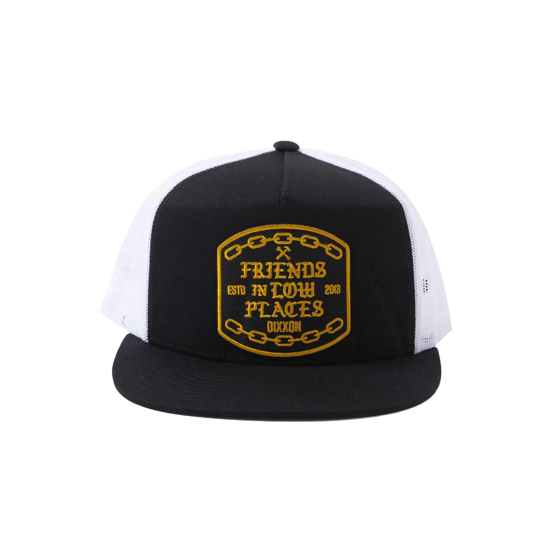 Low Places Chains Flat Bill Trucker Snapback - Gold