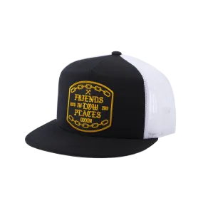 Low Places Chains Flat Bill Trucker Snapback - Gold