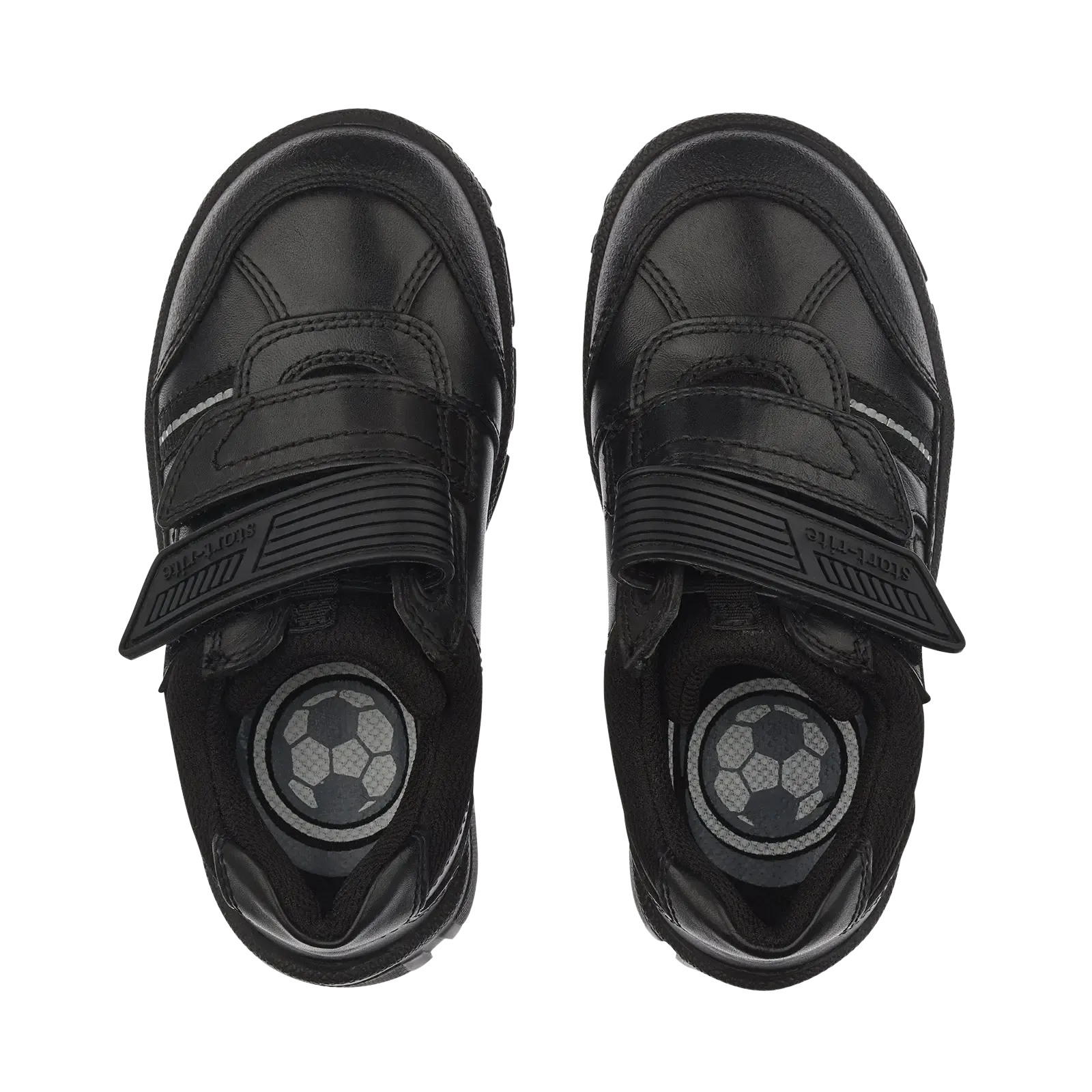 Luke School Shoes for Boys in Black