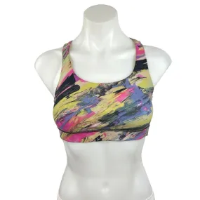 Lululemon Multicolor Scoop Neck Criss Cross Strappy Back Yoga Sports Bra Size S