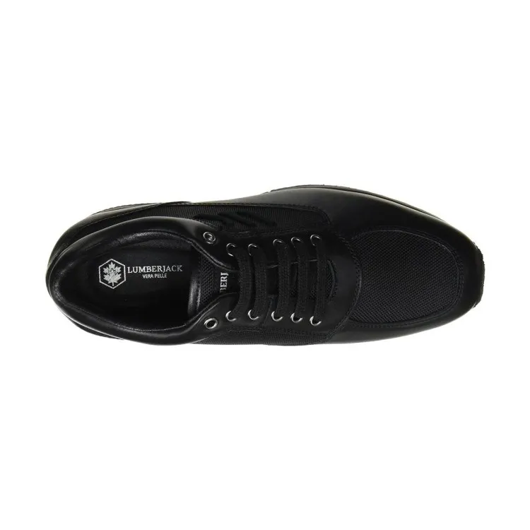 Gents Black Lace-Up Sneakers by Lumberjack 013 RAUL