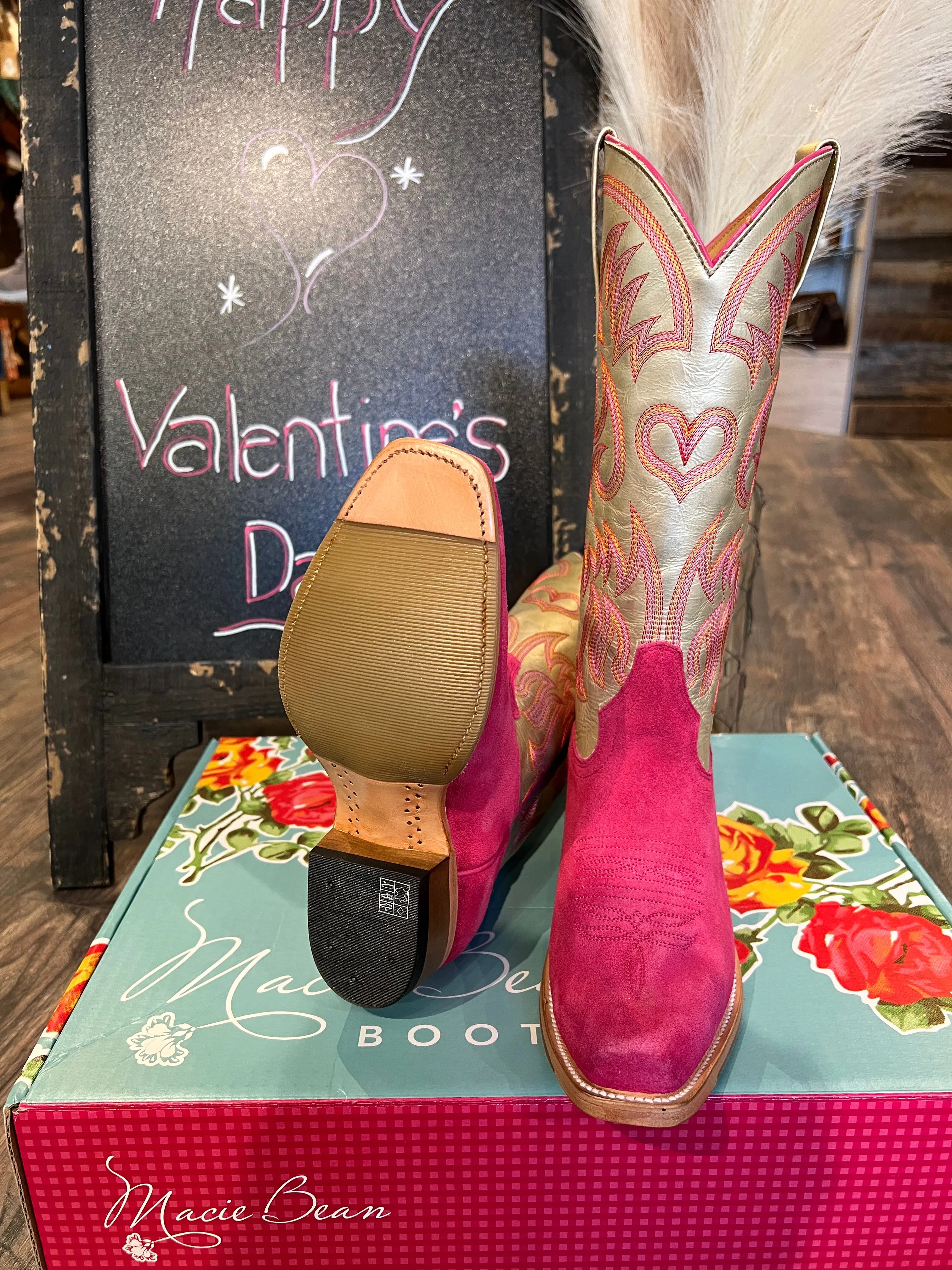 Macie Bean Pink Suede Boot - Be Mine