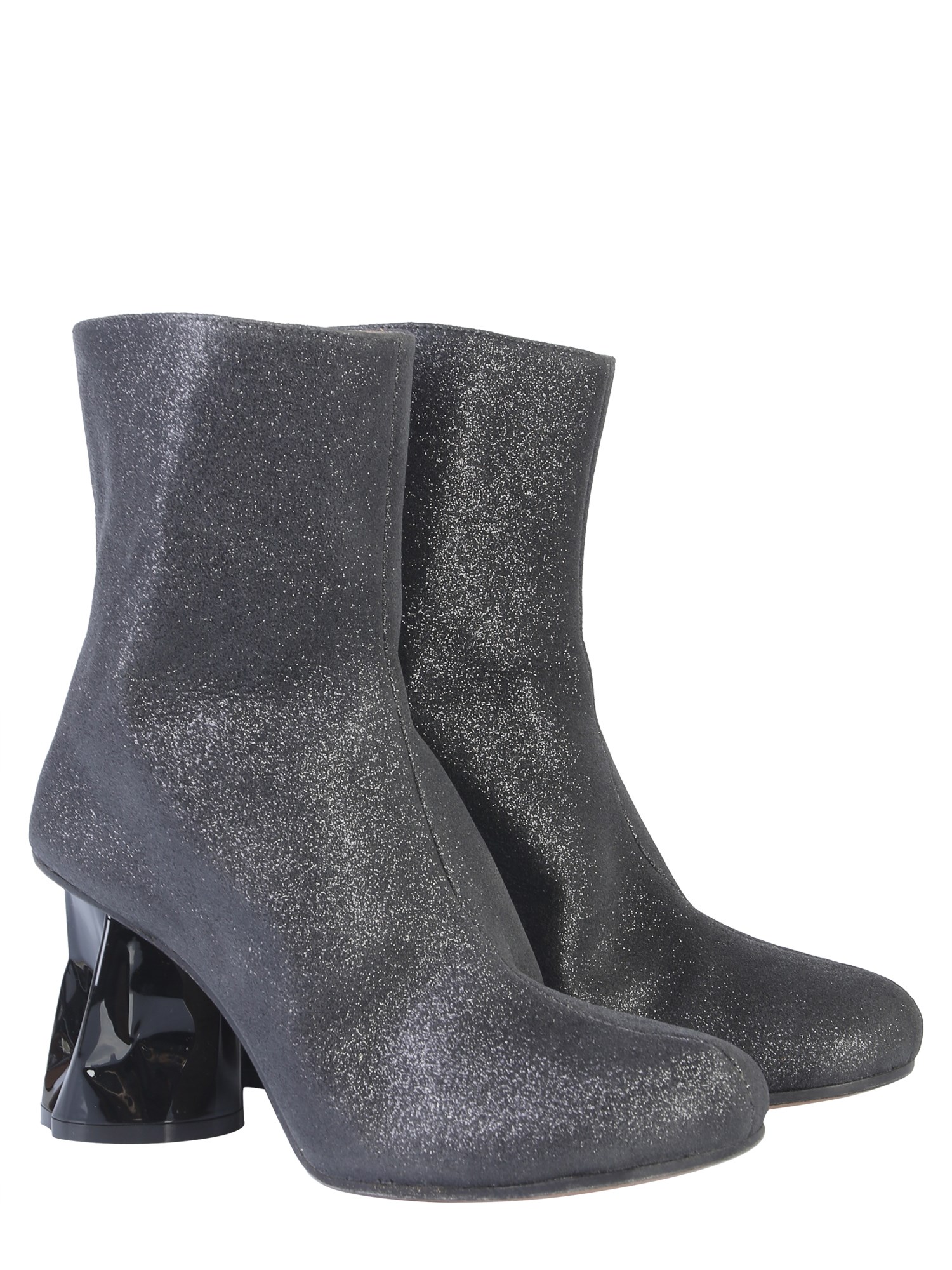 MAISON MARGIELA GLITTER BOOT CRUSHED HEEL