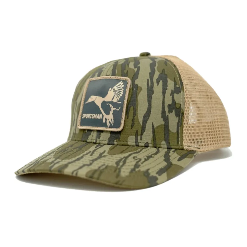 Mallard Patch Camo Snapback Hunting Hat in Bottomland