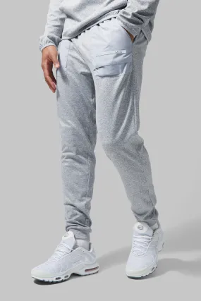 Man Active Marl Tapered Joggers | boohooMAN UK