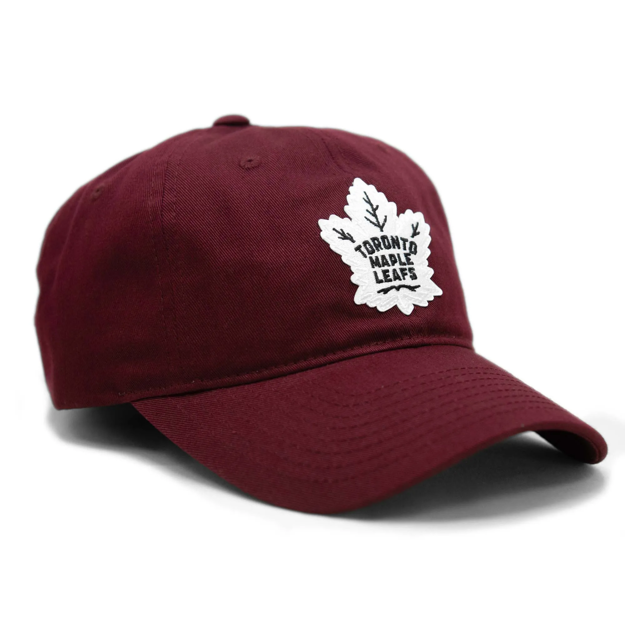 Maple Leafs Adult Twill Slouch Hat in Maroon