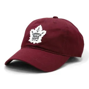 Maple Leafs Adult Twill Slouch Hat in Maroon