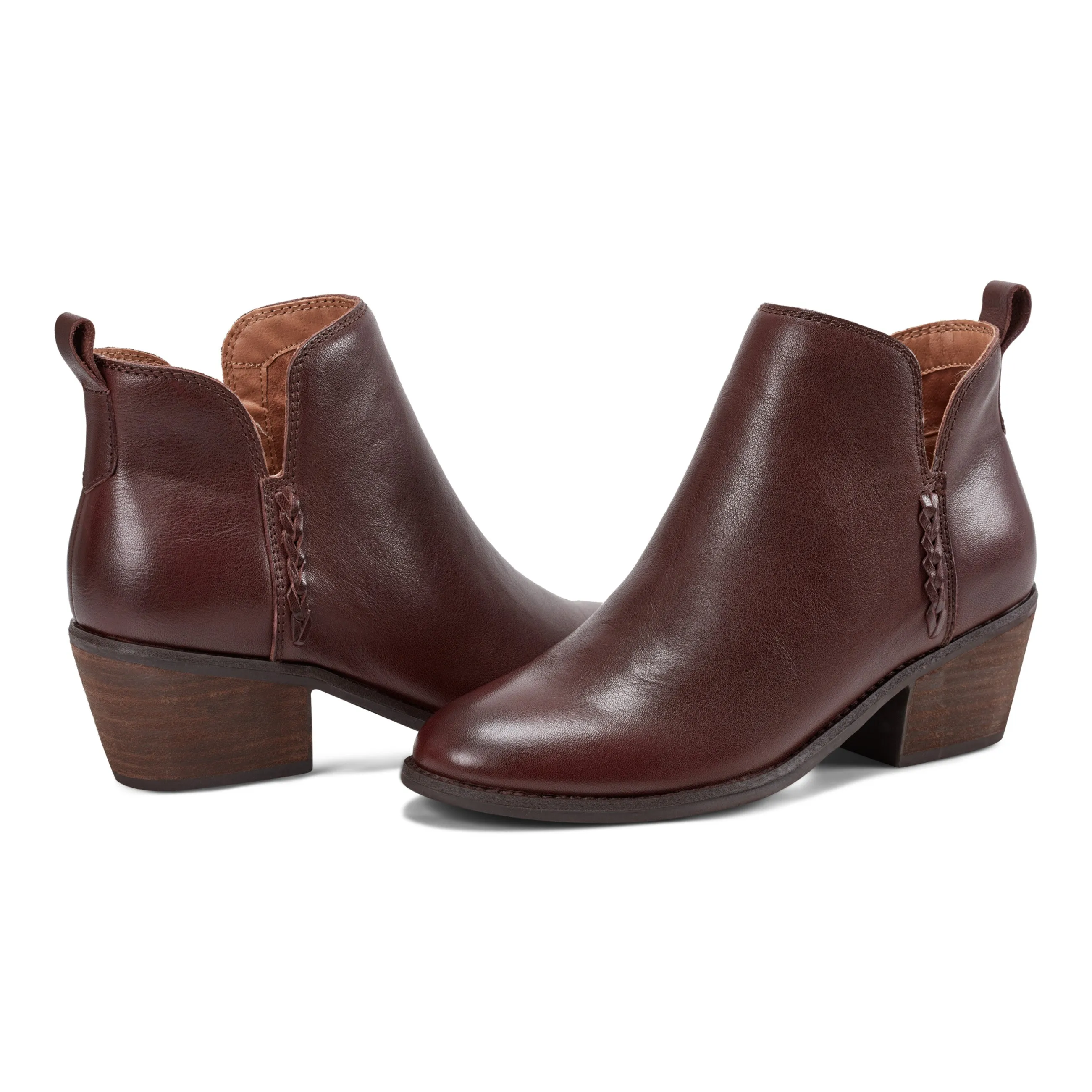 Marisole Block Heel Slip-on Casual Booties