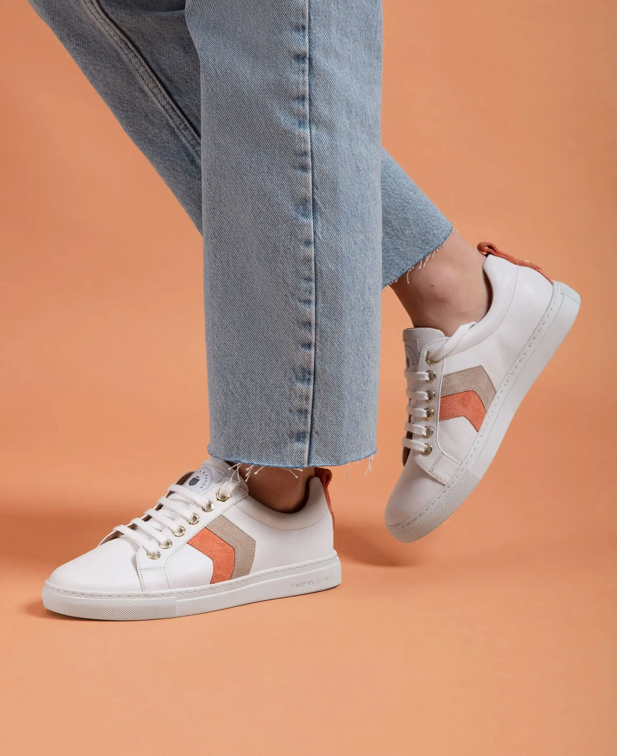 Melon/Stone White Alexandra Trainer