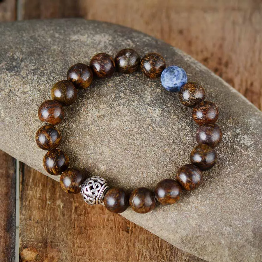 Bronzite Bracelet for Men from Tibet