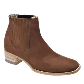 Men's Brown Nubuck Ankle Boots