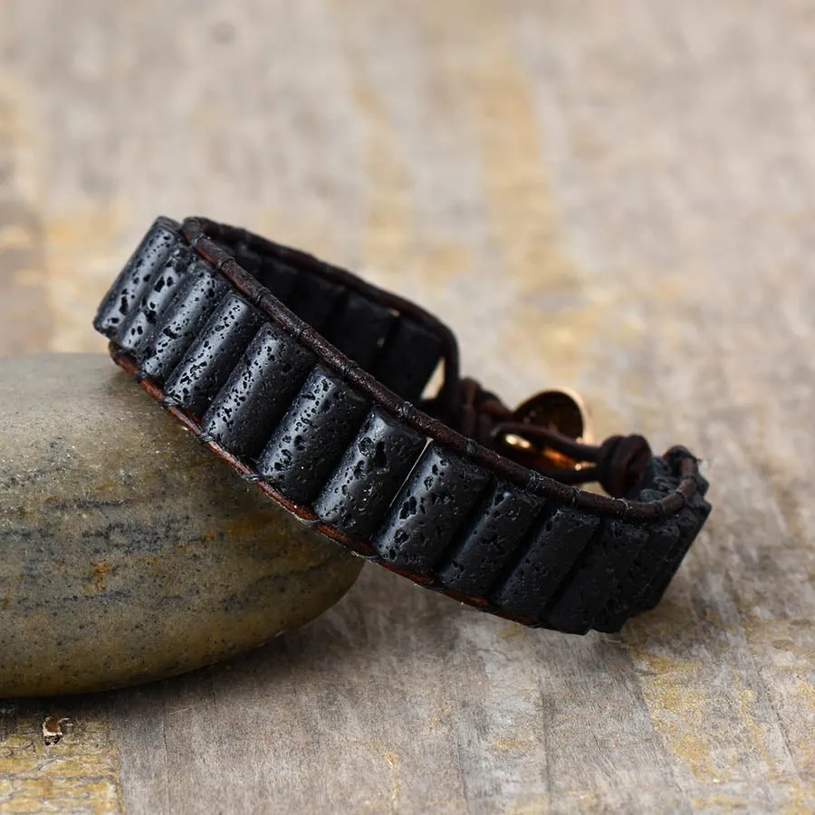 Lava Stone Bracelet for Men