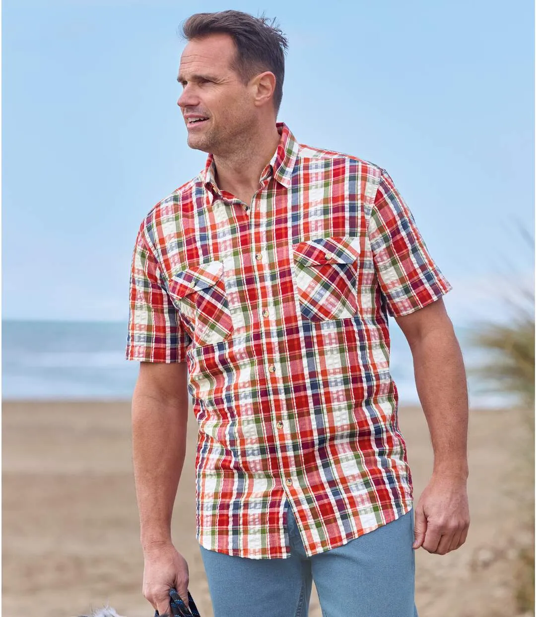 Men's Red Checked Shirt