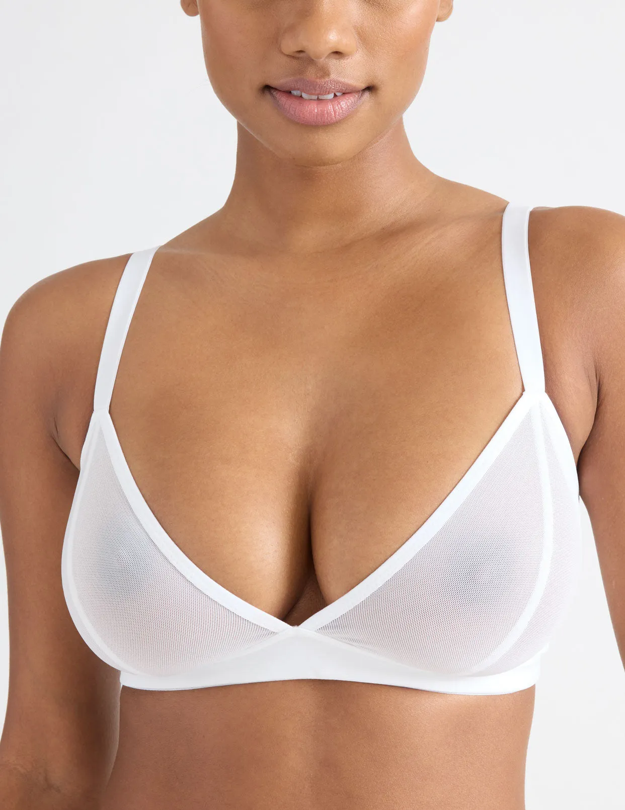 Mesh Deep V Bra