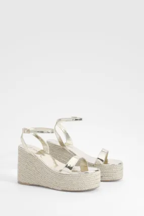 Metallic 2 Part Mid Height Wedges