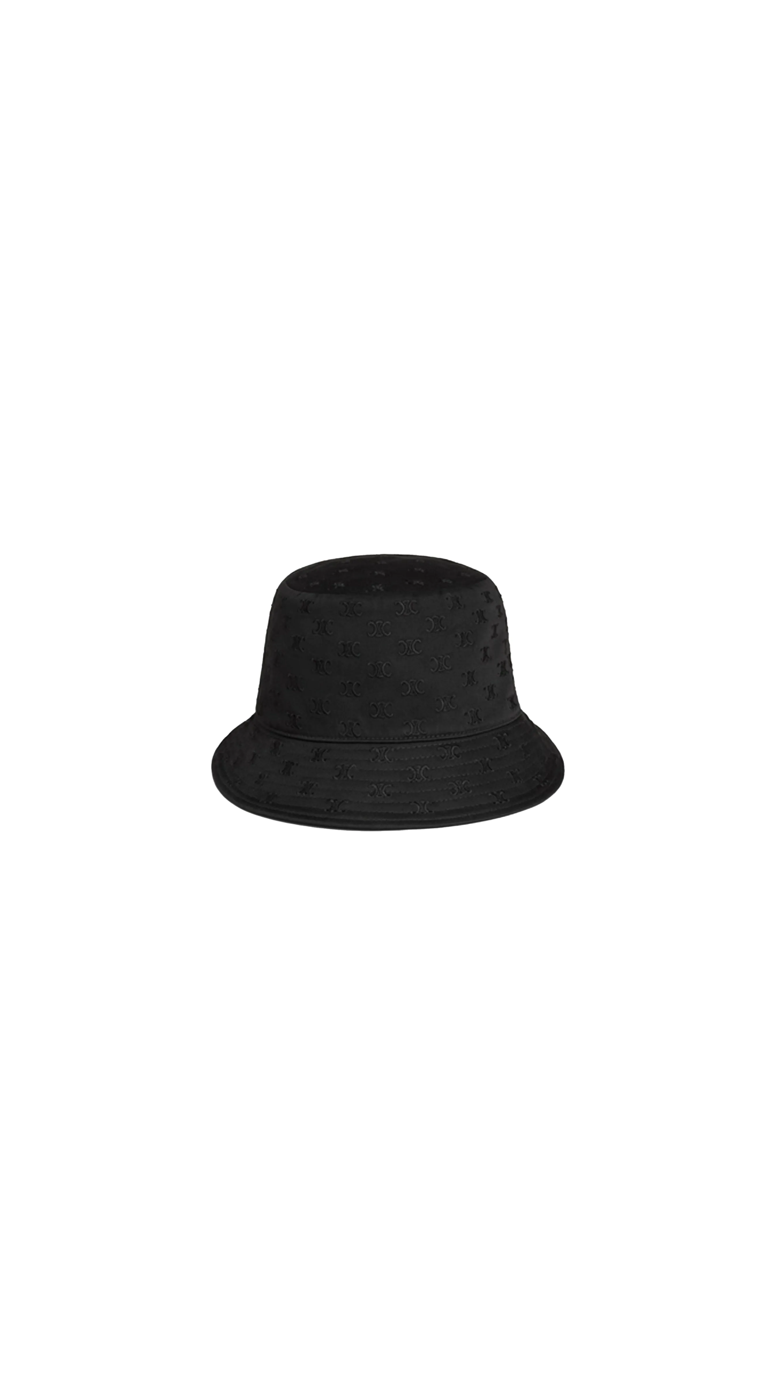 Black Cotton Mini Triomphe Bucket Hat