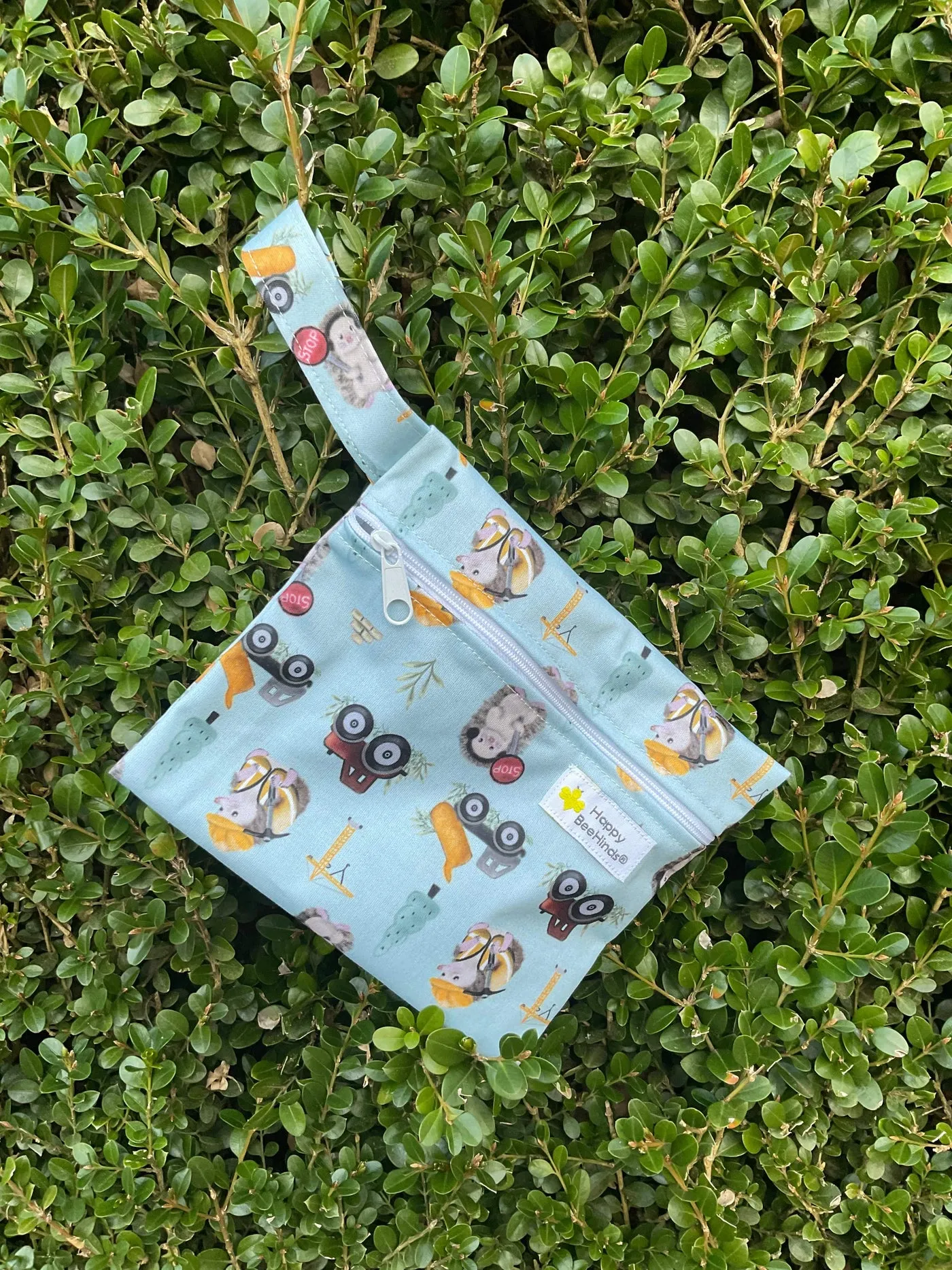 Mini Wet Bag by Happy BeeHinds - Hank the Hedgehog