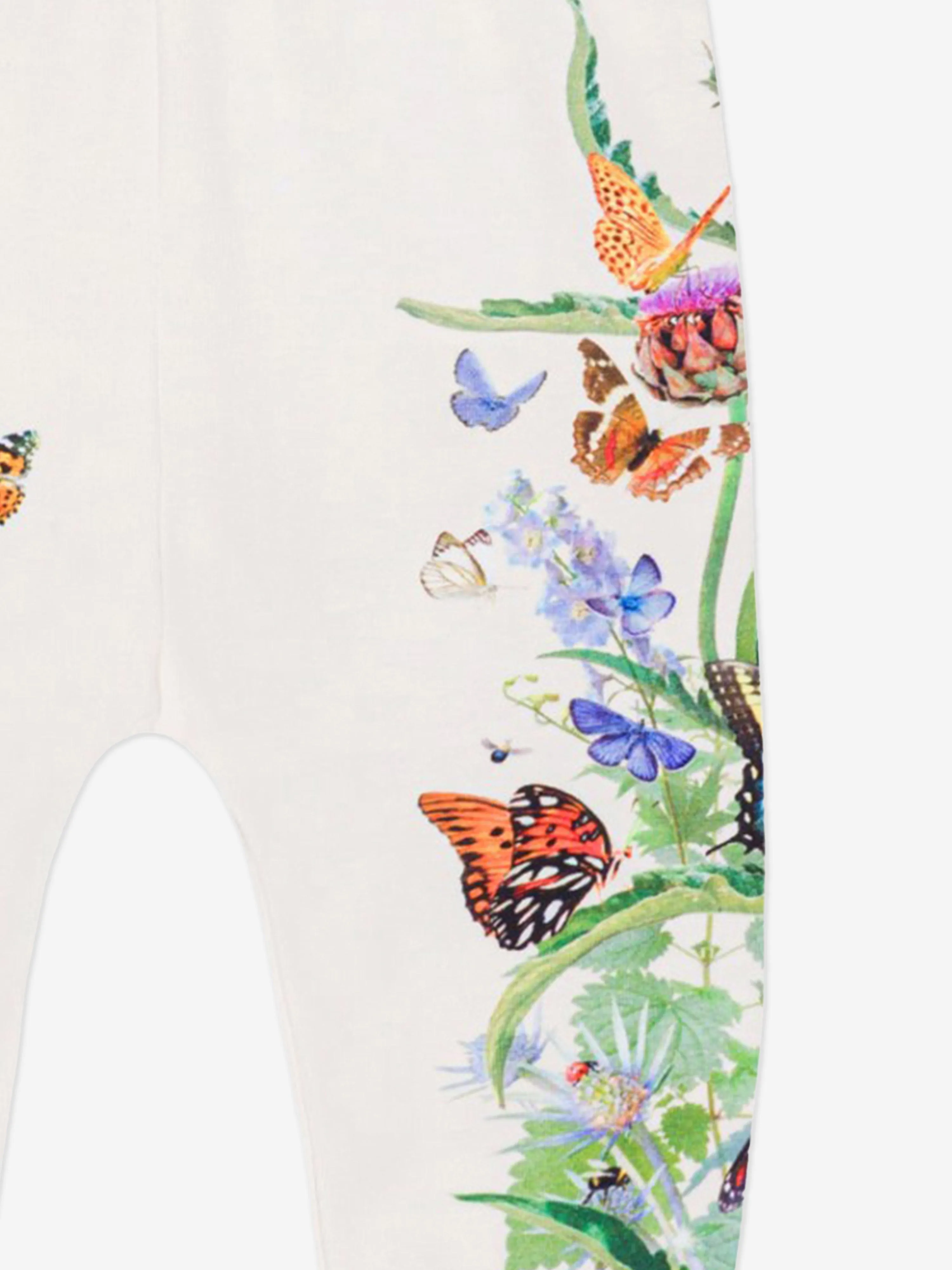 Molo Baby Girls Butterfly Joggers in White