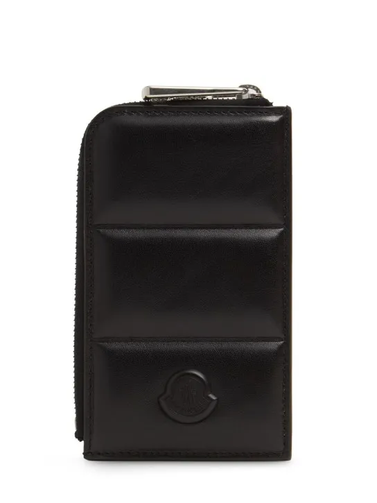 Moncler   Flat leather card holder 