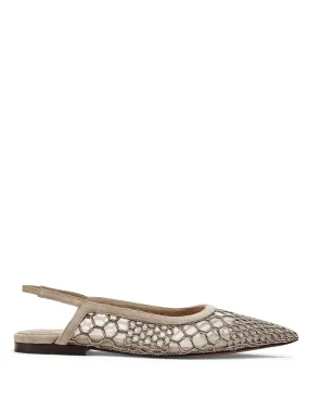 Monili Mesh Slingback Flat