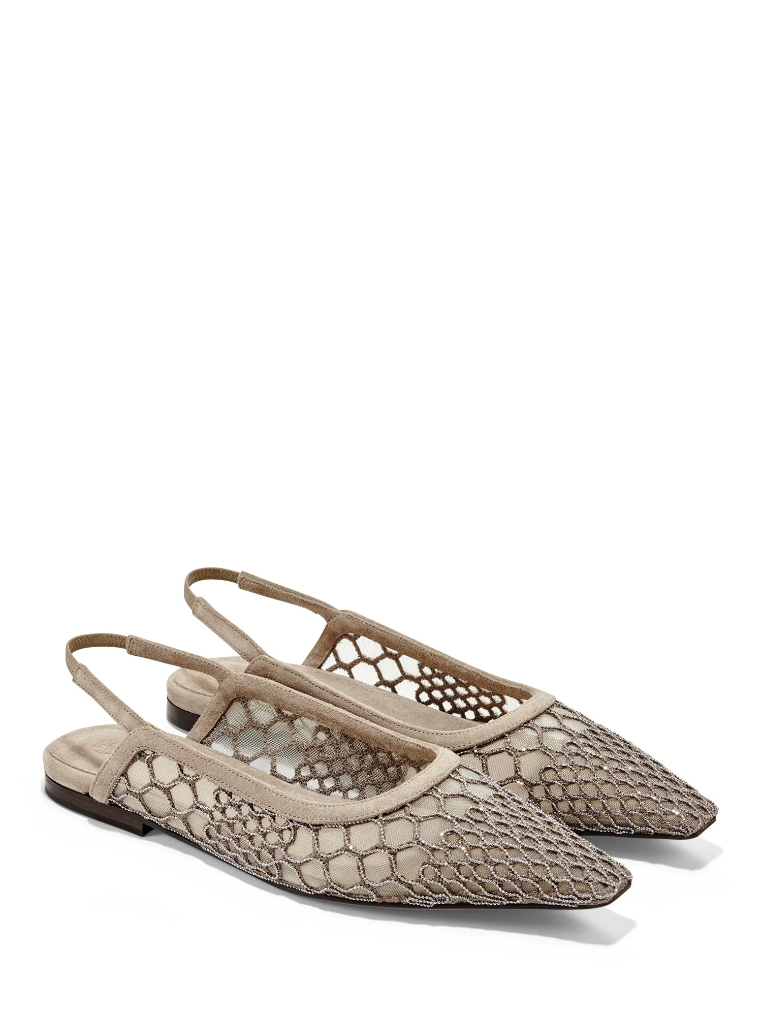 Monili Mesh Slingback Flat