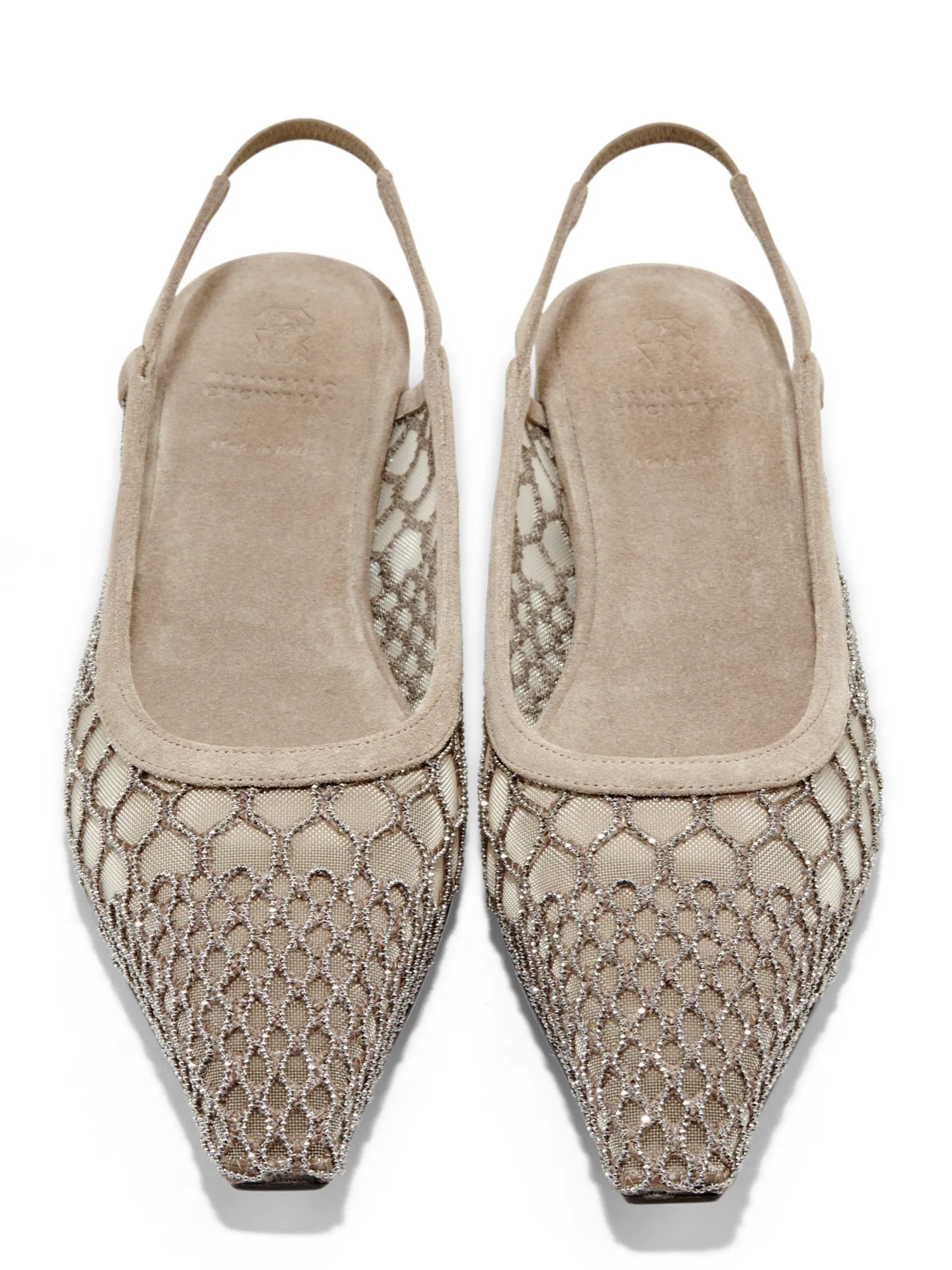 Monili Mesh Slingback Flat