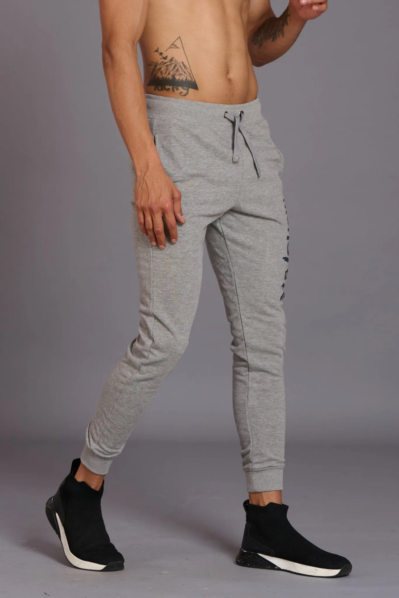 Monster Printed Grey Joggers for Men