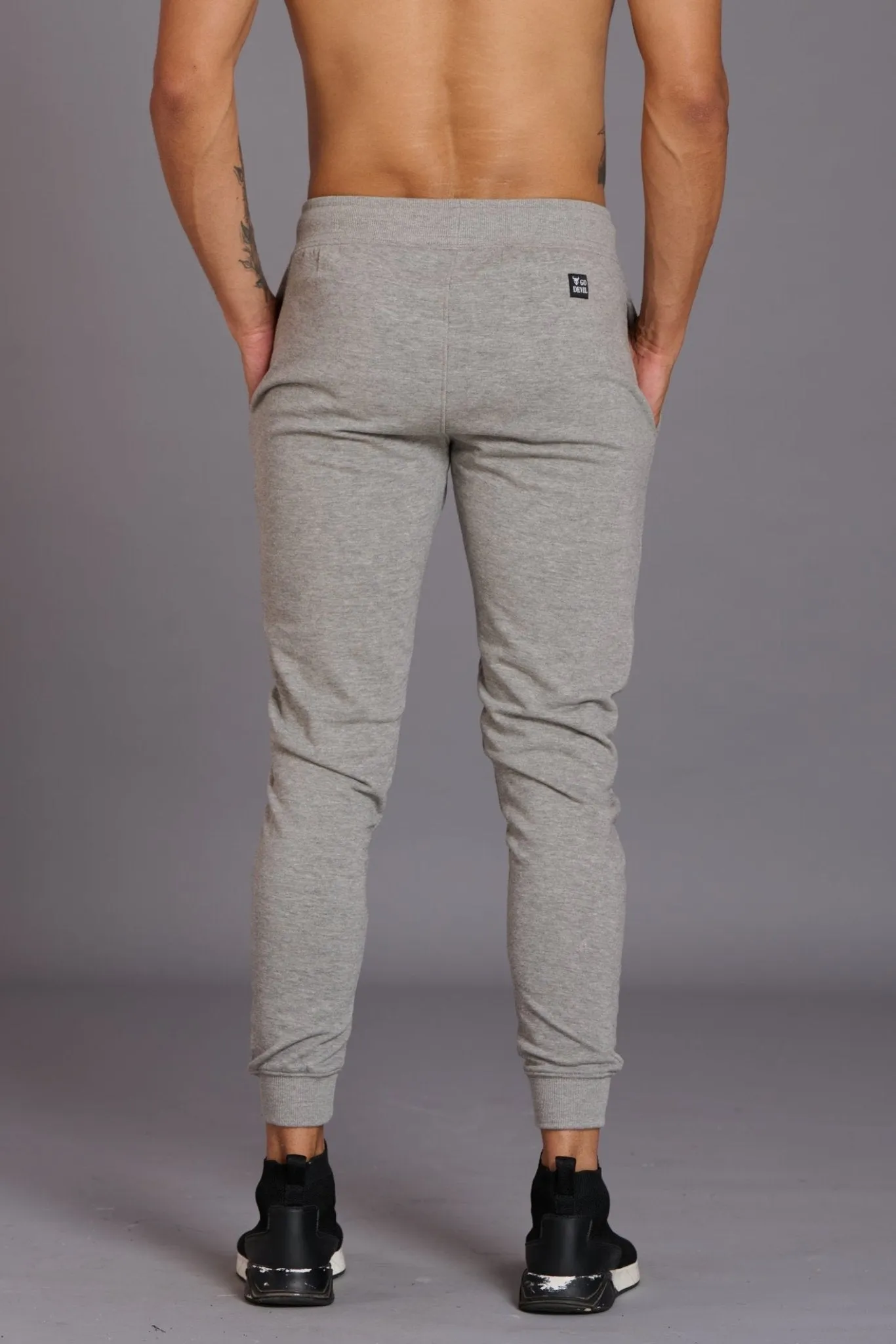 Monster Printed Grey Joggers for Men