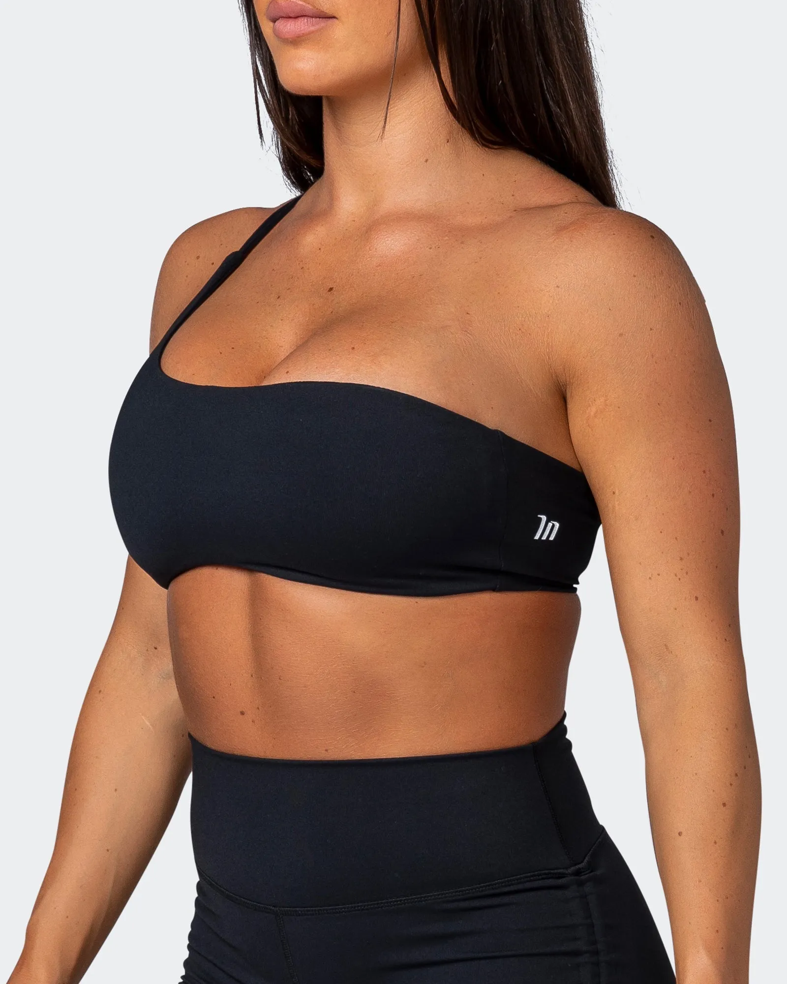 Movement One Shoulder Bralette - Black