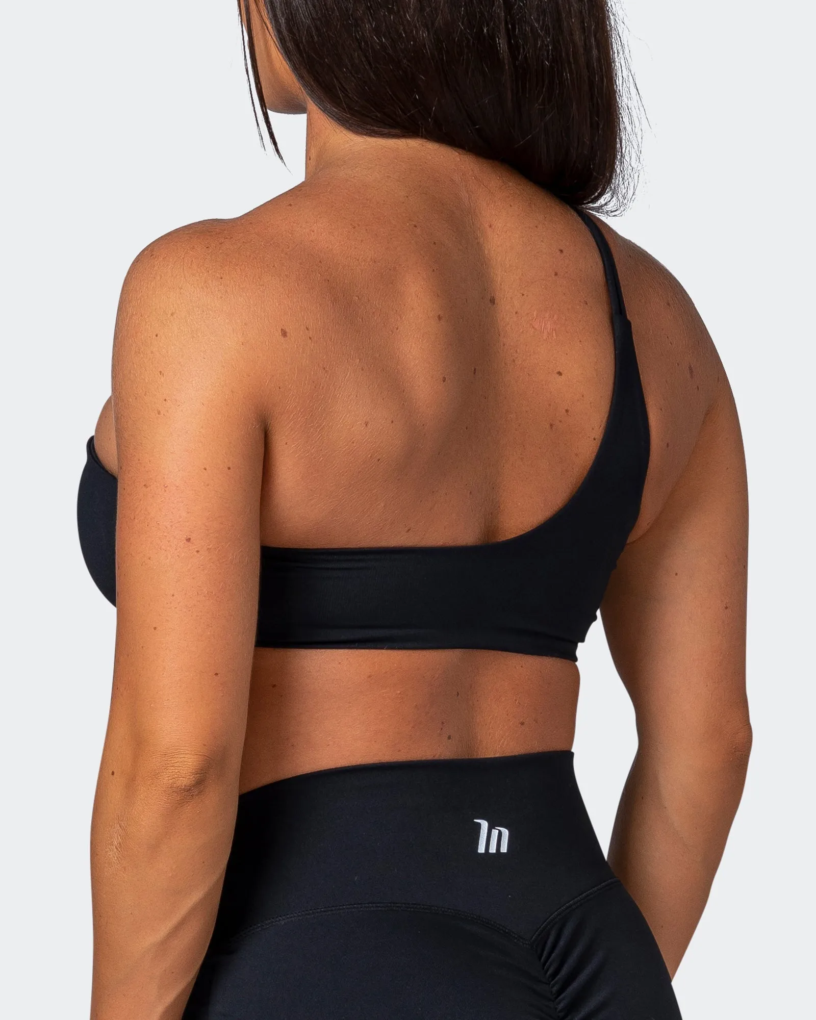 Movement One Shoulder Bralette - Black