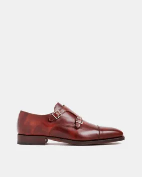 Museum Cognac Double Monk Strap Dress Shoe