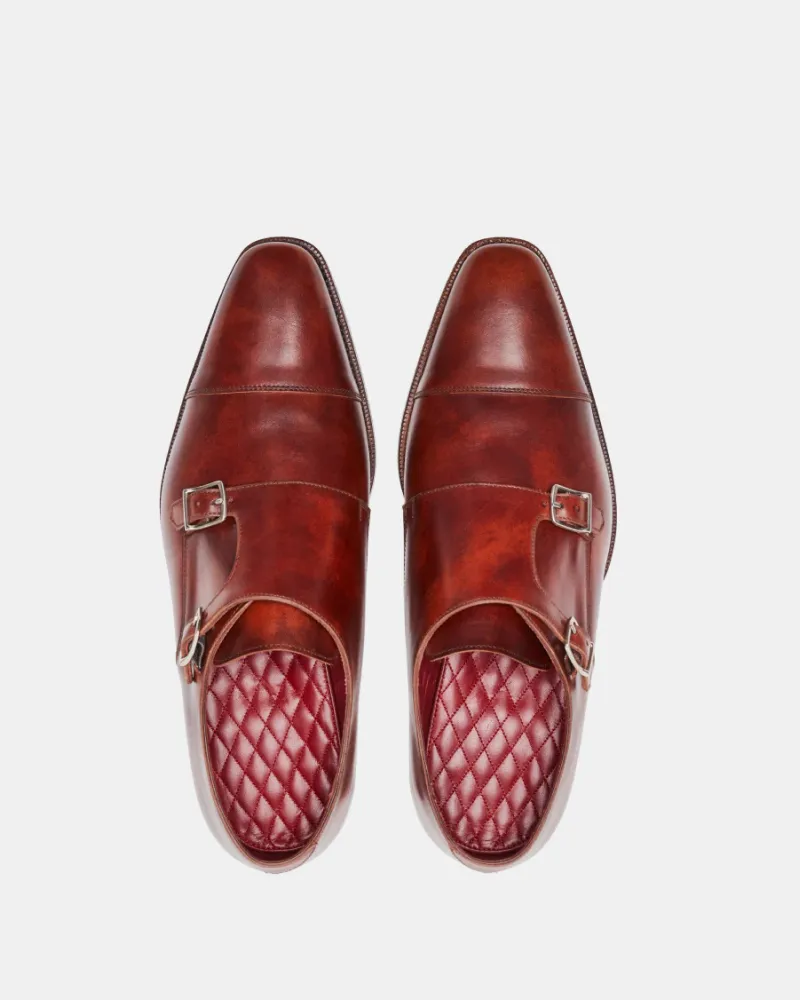 Museum Cognac Double Monk Strap Dress Shoe