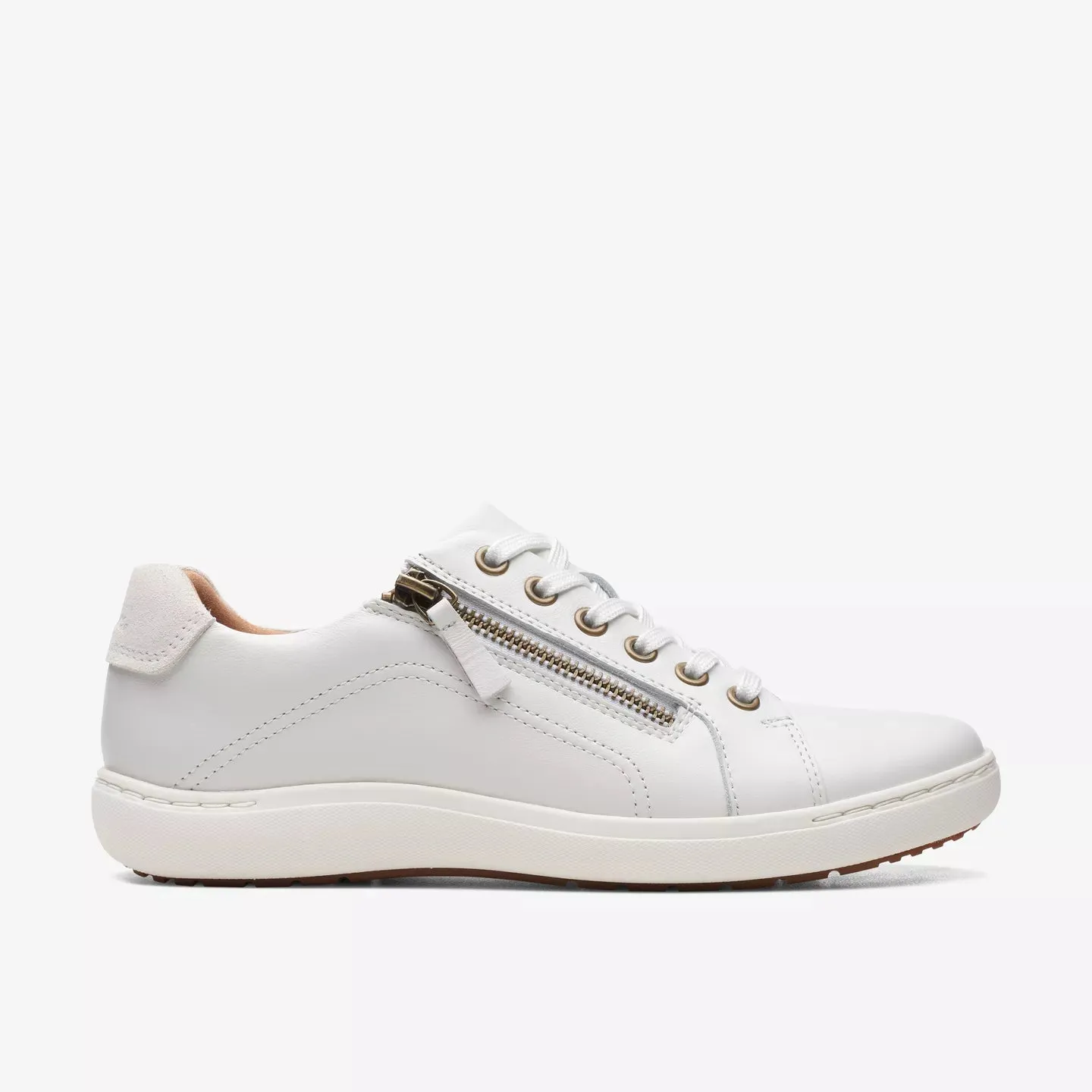  Nalle Lightweight Zip Sneaker in White  