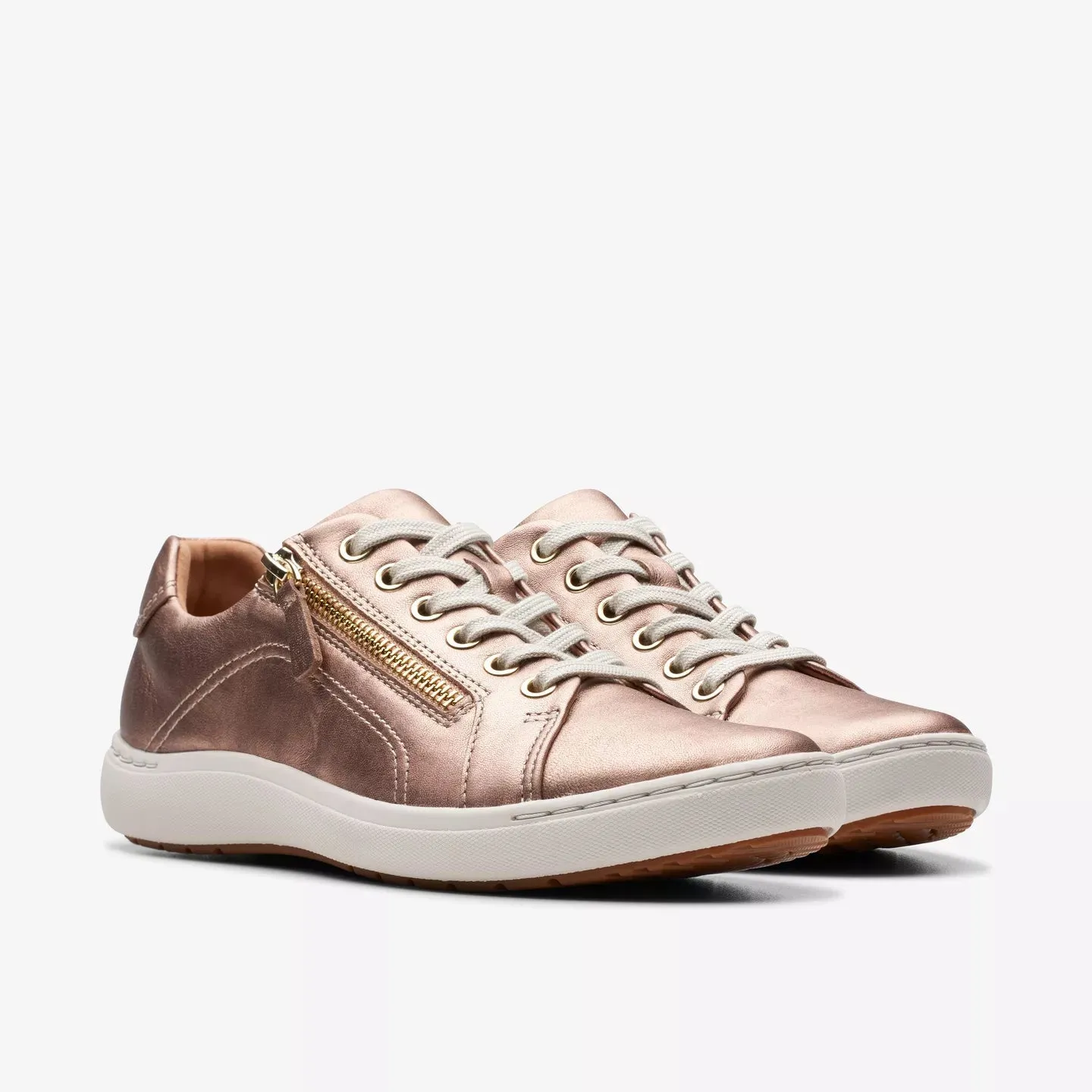  Nalle Lightweight Zip Sneaker WIDE in Rose Gold  