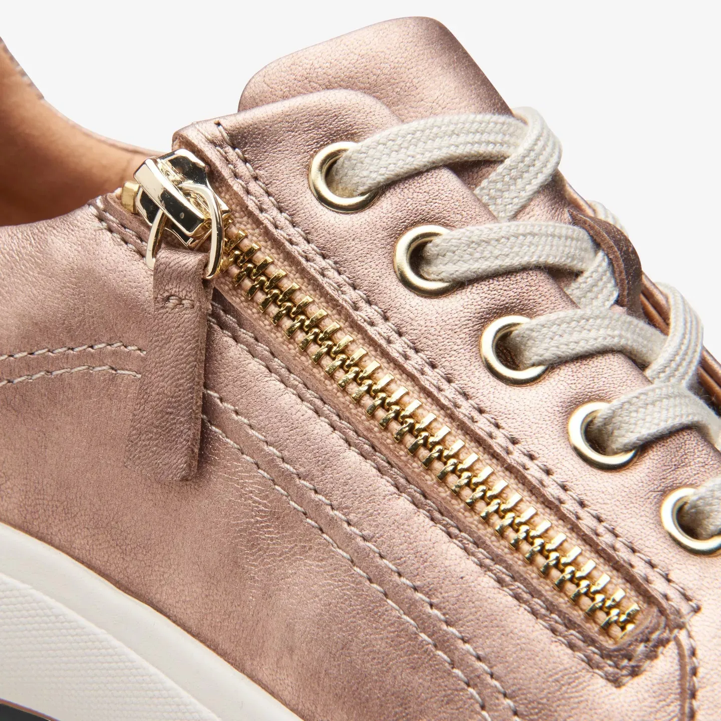  Nalle Lightweight Zip Sneaker WIDE in Rose Gold  