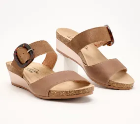 Leather Buckle Wedges - Kingdom