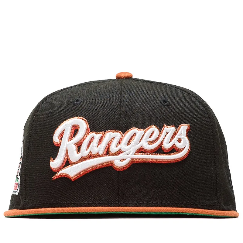 New Era x Politics Texas Rangers 59FIFTY Fitted Hat - Black/Rust