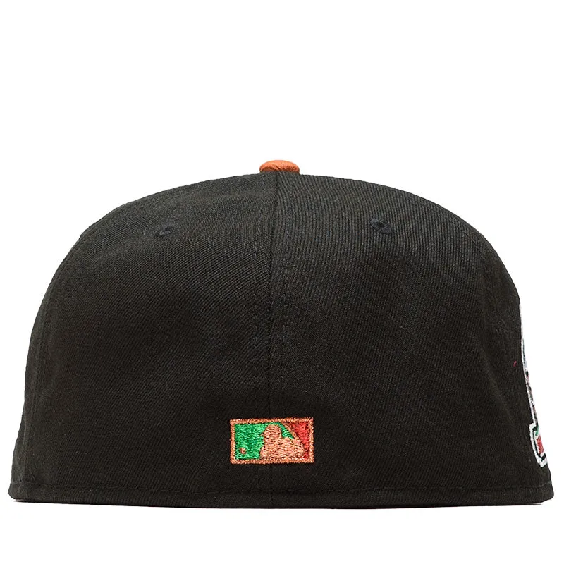 New Era x Politics Texas Rangers 59FIFTY Fitted Hat - Black/Rust