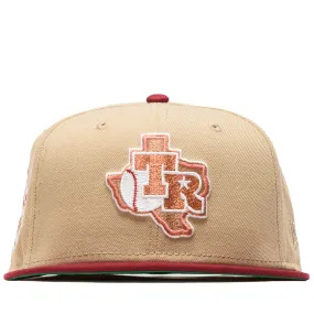 New Era x Politics Texas Rangers 59FIFTY Fitted Hat - Camel/Cardinal