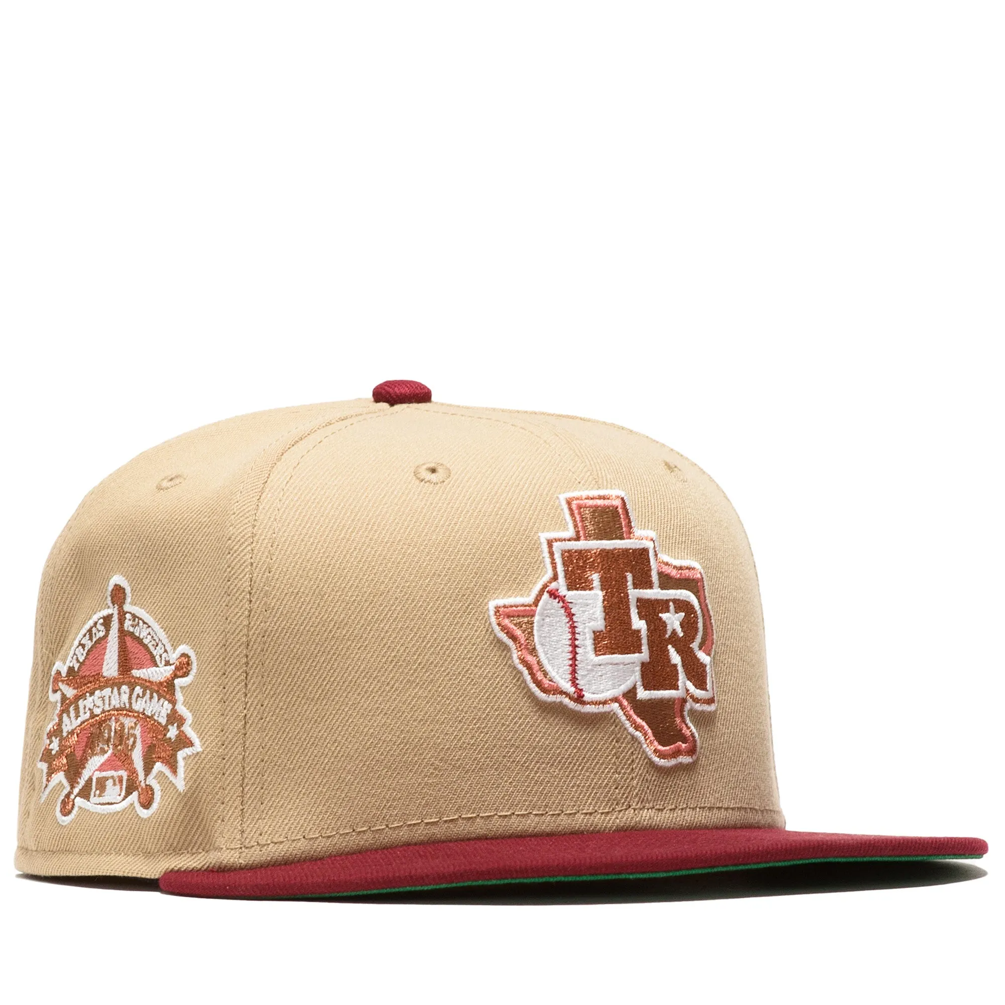 New Era x Politics Texas Rangers 59FIFTY Fitted Hat - Camel/Cardinal