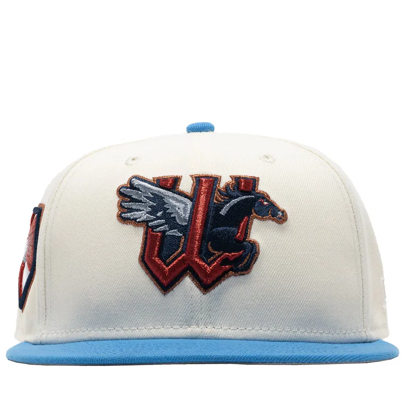 New Era x Politics Wichita Wind Surge 59FIFTY Fitted Hat - Chrome/Blue