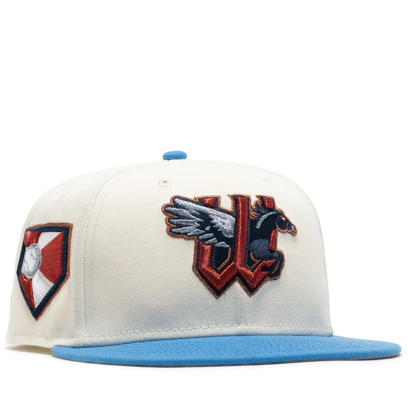 New Era x Politics Wichita Wind Surge 59FIFTY Fitted Hat - Chrome/Blue