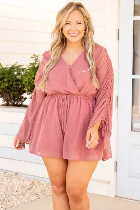 Night Lights Romper Mauve - Trendy Women's Jumpsuit for Night Out