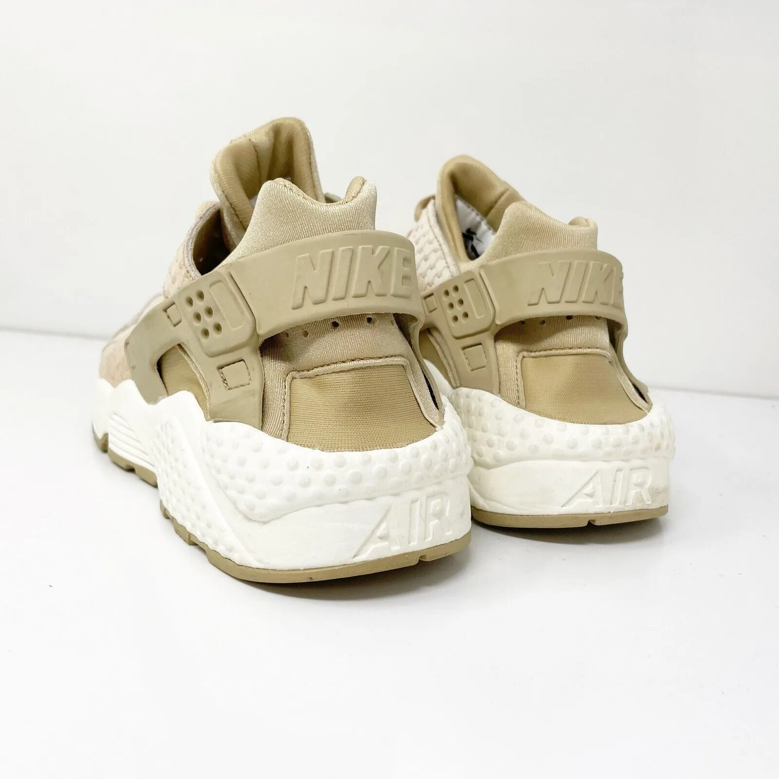 Nike Womens Air Huarache Run Prm 683818-201 Beige Running Shoes Sneakers Size 8